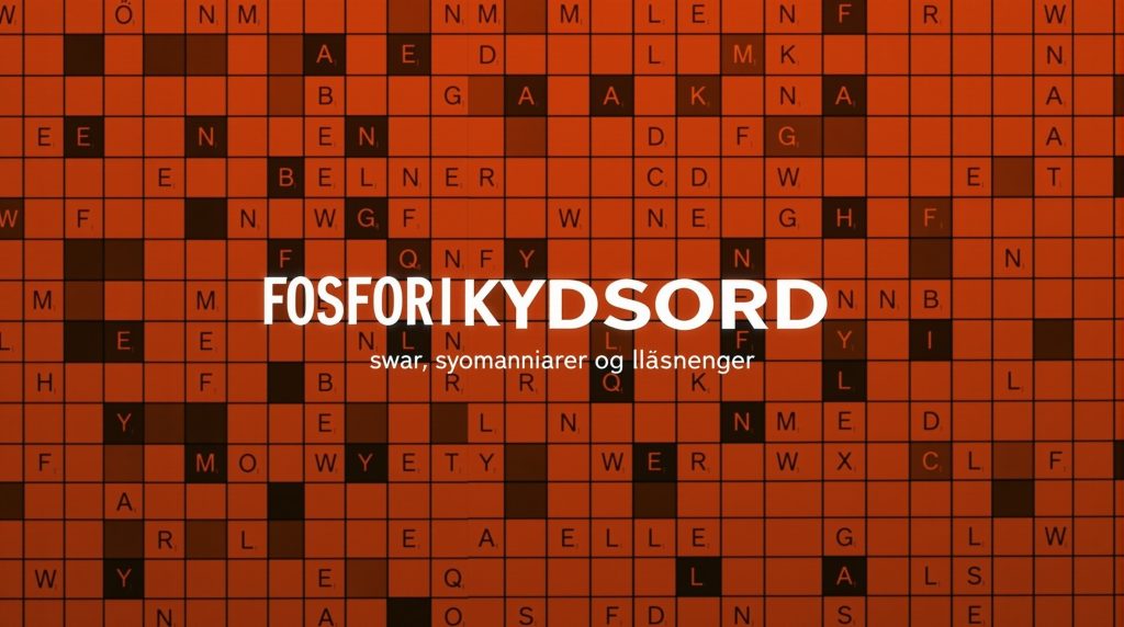 fosfor i krydsord